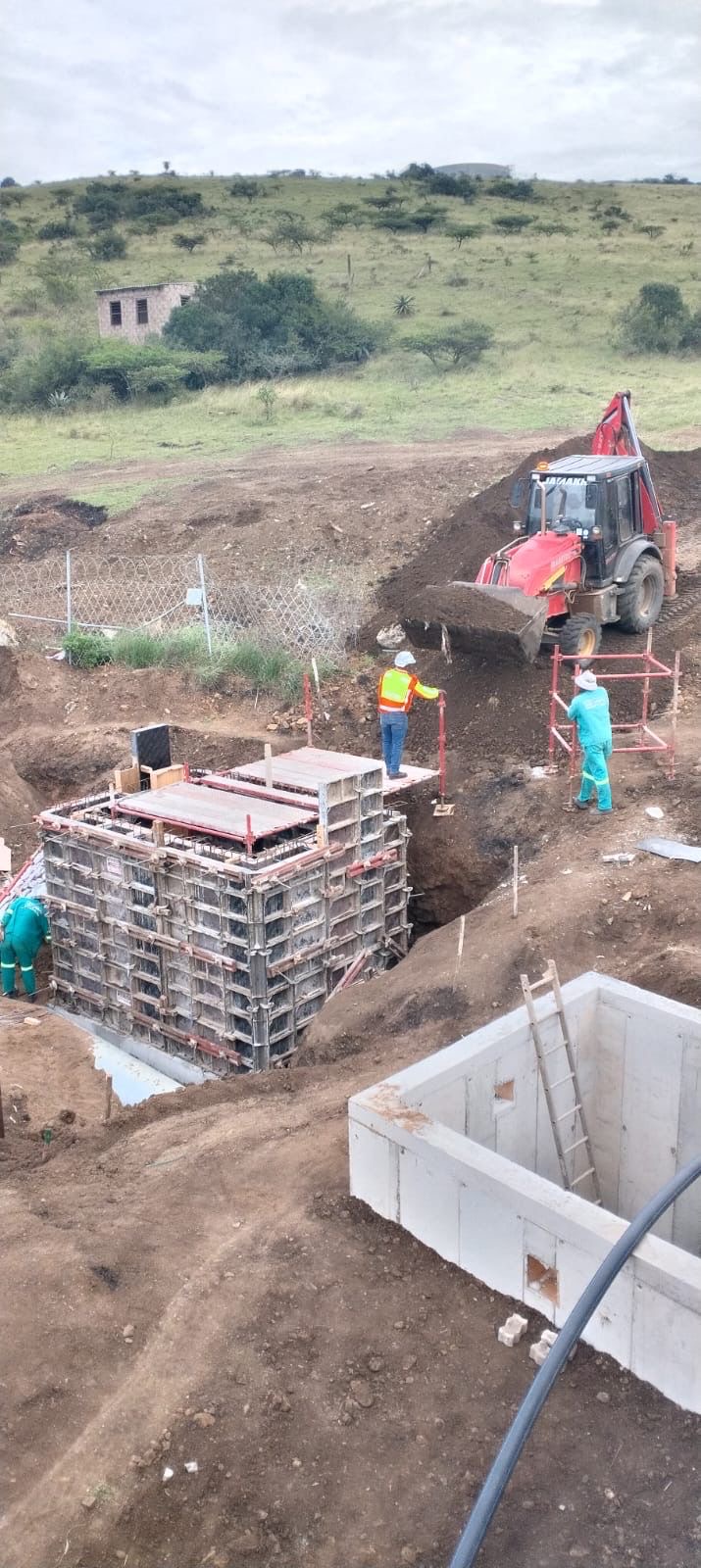 Water infrastructure formwork with TLB